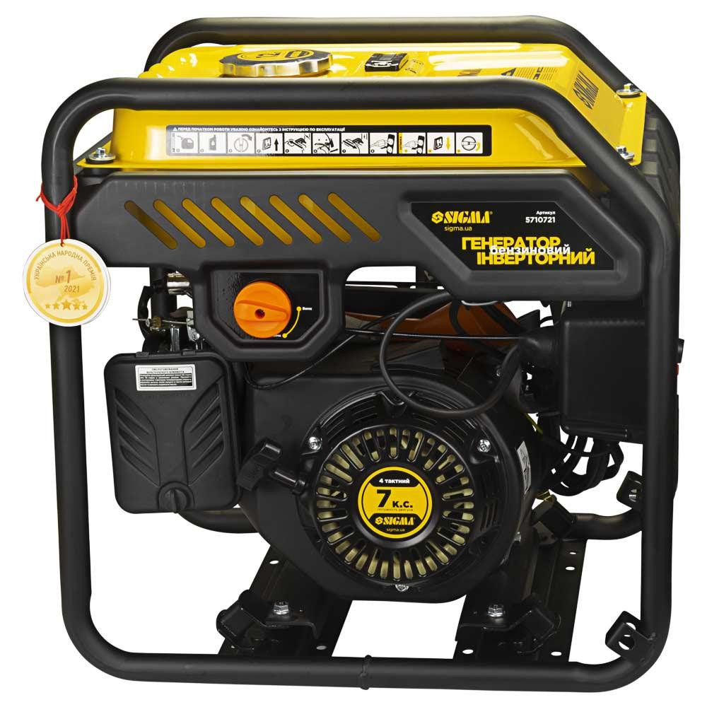 Генератор інверторний бензиновий 220В 2.2/2.5кВт 12л 4-х тактний ручний запуск SIGMA (5710721) Рівне - фото 4