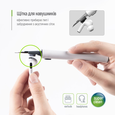 Універсальний чистячий набір ColorWay Cleaning Pen, for Earphones, 3 in 1 (CW-1131) Вінниця - фото 4