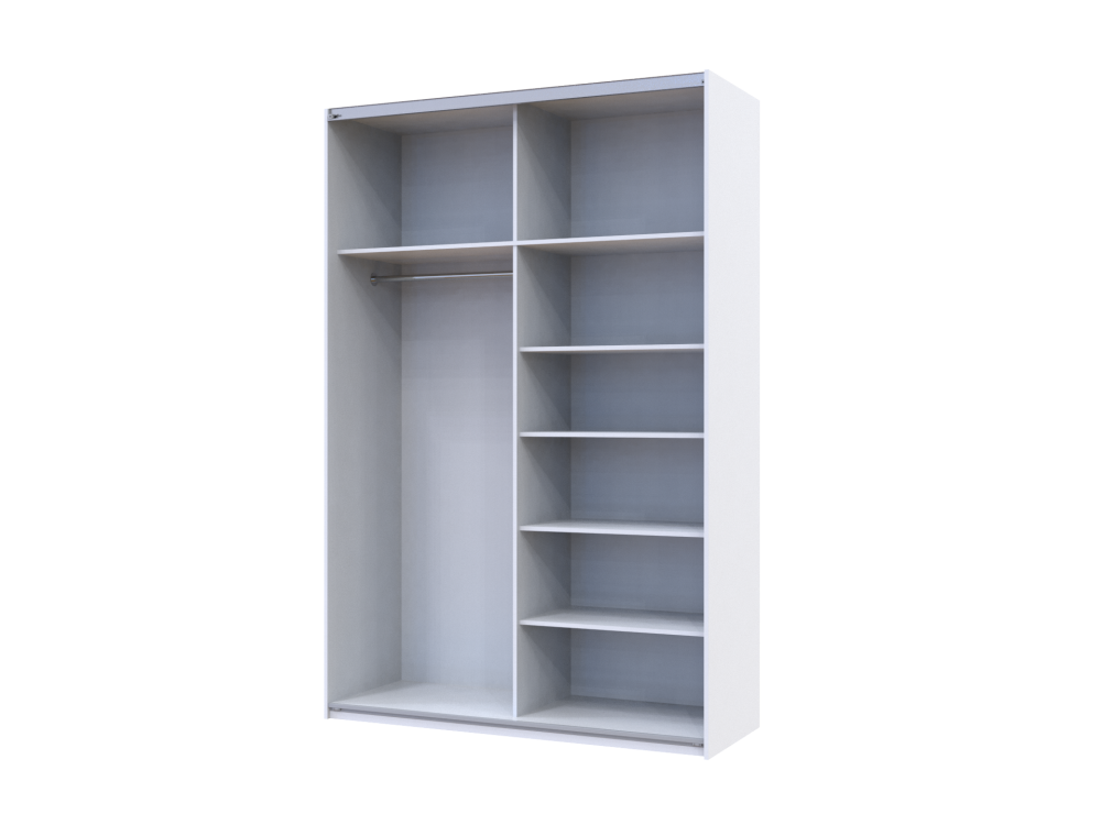 Шкаф-купе двухдверный Doros G-Caiser 160х60х240 см Белый/2 Зеркала (DRS-011024) Львов - изображение 4