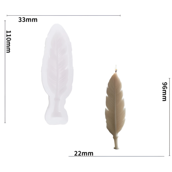 Силиконовая форма для изготовления свечи, молд 110 х 33 мм для изделий из соевого,пчелиного воска и парафина Каменец-Подольский