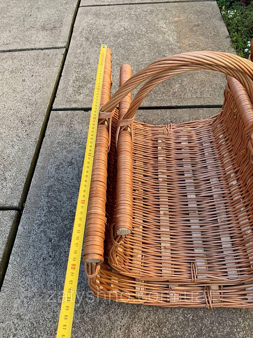 Корзина длинная на цветы | корзина из лозы вместительная |плетеная корзина на дрова Киев - изображение 3