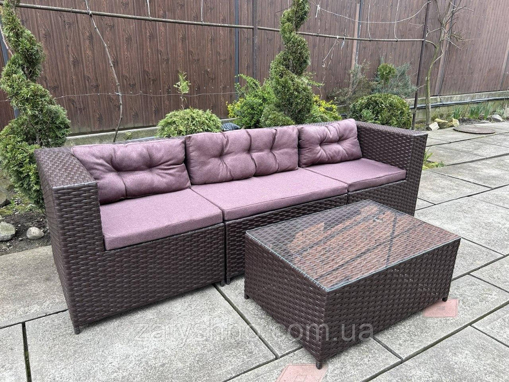 Дивани із ротанга трансформер зі столом Київ - фото 9