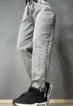 Джинси жіночі V&D 5011 МОМ jeans comfort резинка на талії стрейчеві полегшені світло сірі, світло-сі Одеса - фото 9