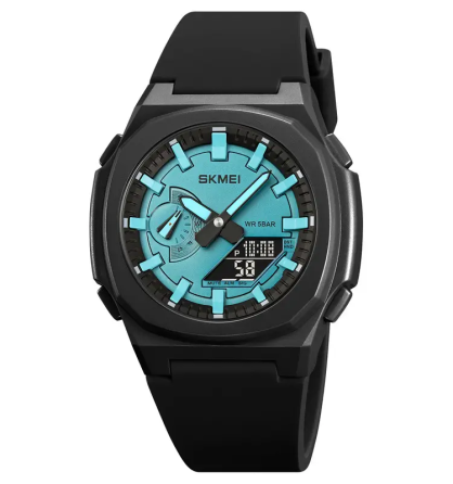 Годинник чоловічий наручний Skmei 2091 (Чорний/Блакитний/Чорний) Київ