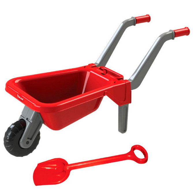 Садовая тачка детская с лопатой DOLONI для детей Зеленый Киев - изображение 3