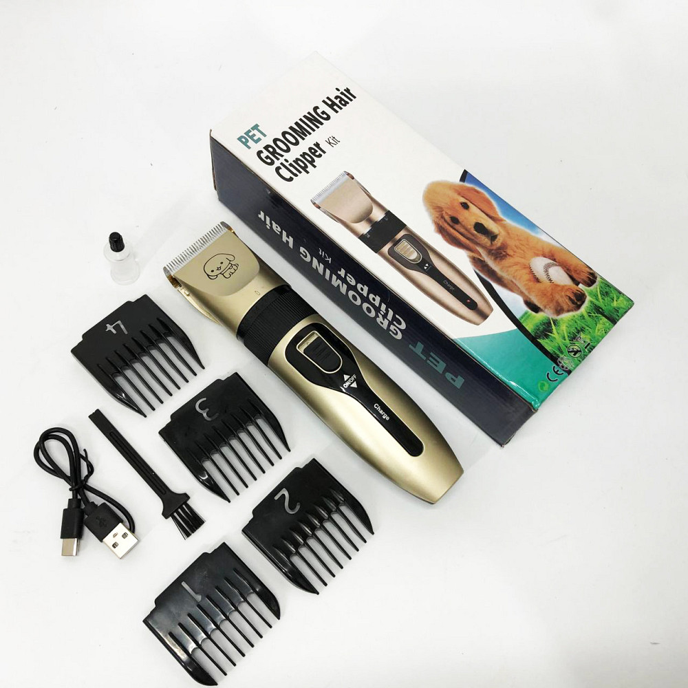 Машинка триммер для стрижки тварин собак / котів на акумуляторі з набором насадок Puppy SP-19 Львів - фото 20