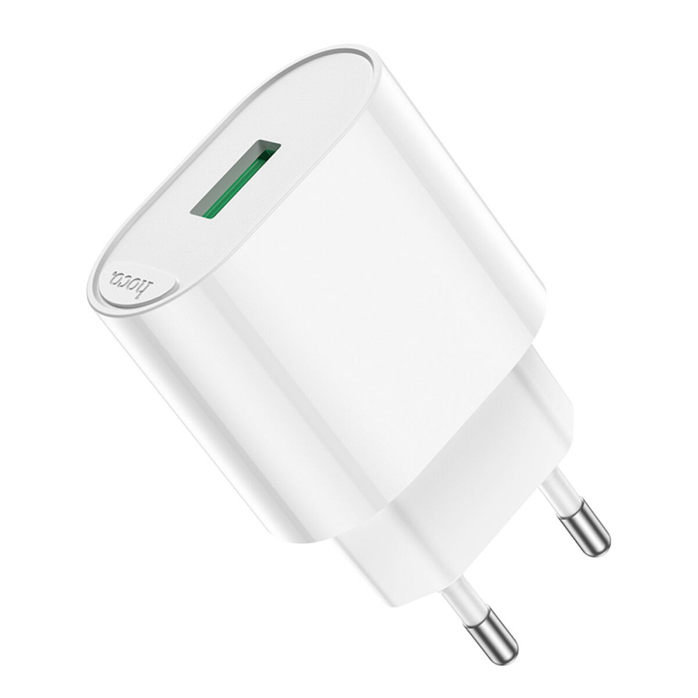 Мережевий зарядний пристрій HOCO C109A Fighter single port QC3.0 charger set 18W White Киев - изображение 5