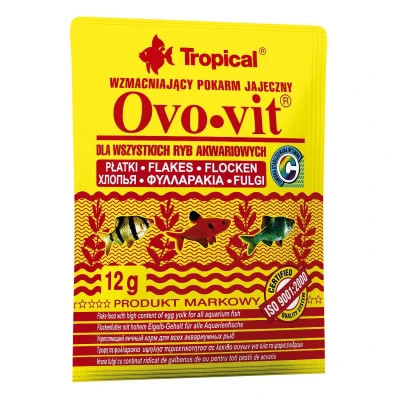 Корм для рыб Tropical Ovo-Vit в хлопьях 12 г (5900469744314) Винница - изображение 1