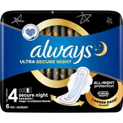 Гигиенические прокладки Always Ultra Secure Night (Размер 4) 6 шт. (8001841733050) Винница