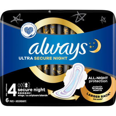 Гигиенические прокладки Always Ultra Secure Night (Размер 4) 6 шт. (8001841733050) Винница - изображение 2