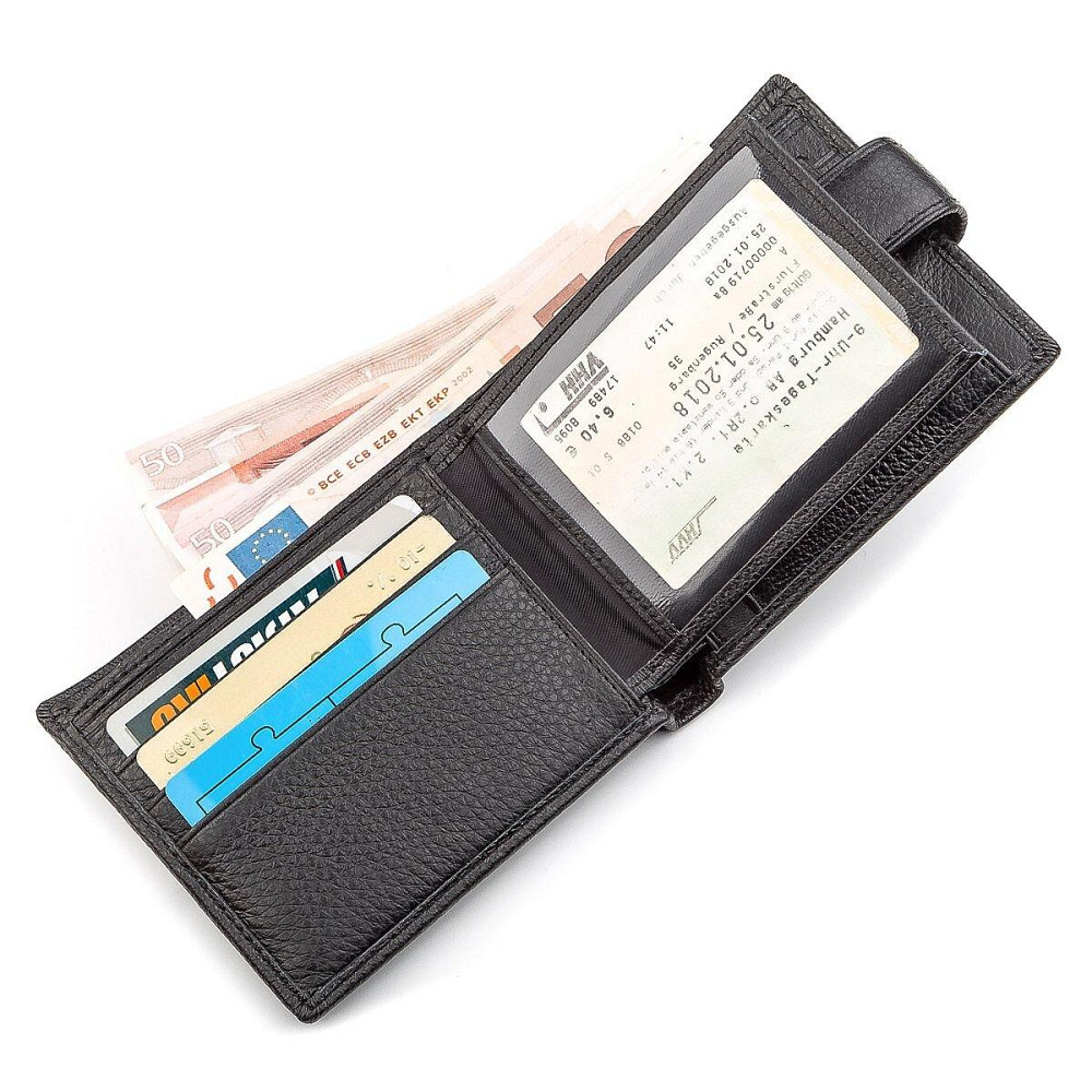 Мужской кошелек Черный (ST Leather) Киев - изображение 9