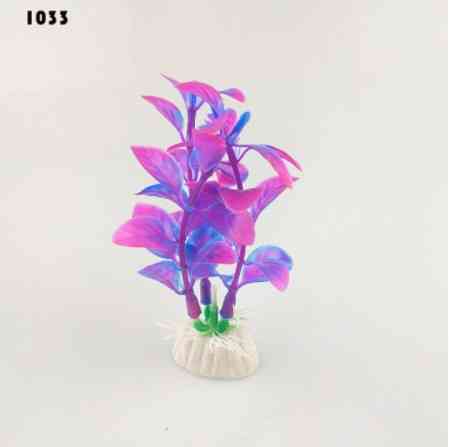 Искусственные растения в аквариум фиолетовые - длина 10см, пластик Киев