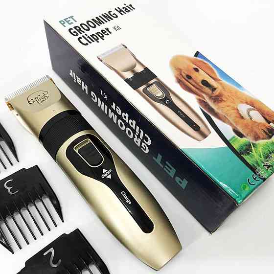 Машинка триммер для стрижки животных собак / котов на аккумуляторе с набором насадок Puppy SP-19 Львов