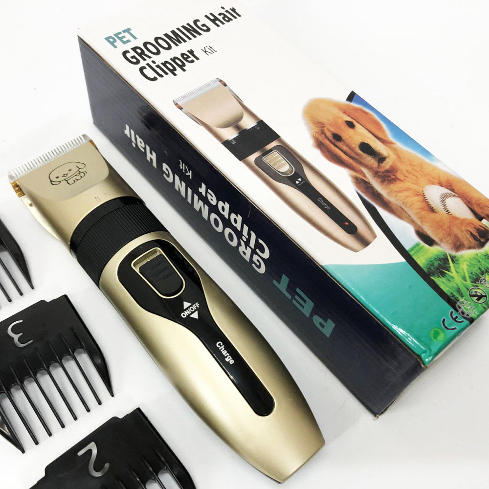 Машинка триммер для стрижки тварин собак / котів на акумуляторі з набором насадок Puppy SP-19 Львів - фото 1