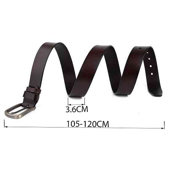 Ремень мужской с затемненной пряжкой механика Vintage 20315 Коричневый Киев