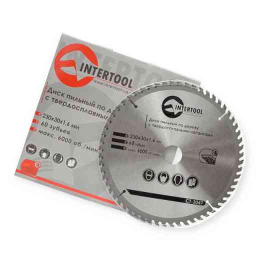 Коло відрізне по дереву з твердосплавними напайками 230x30x1,6 мм, 60 зубів Мукачево