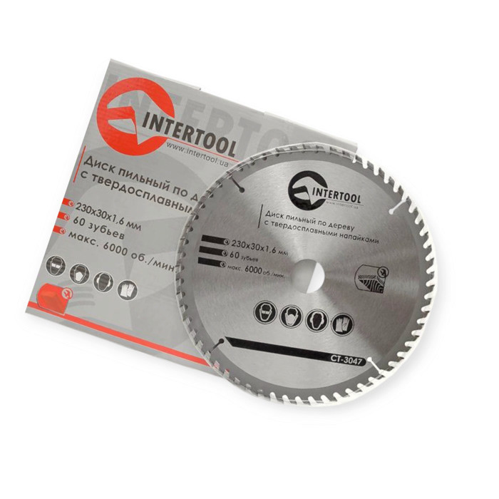 Коло відрізне по дереву з твердосплавними напайками 230x30x1,6 мм, 60 зубів Мукачево - фото 2