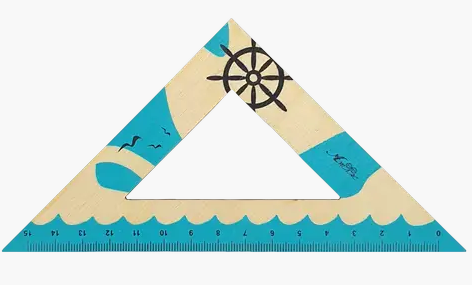 Трикутник дерев'яний 15 см. "Атлас" Морько бірюза, AS-0668, шт Київ - фото 1