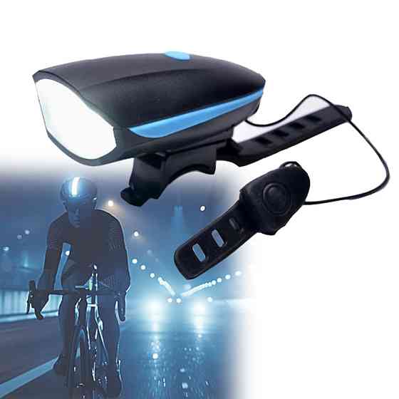 Яскрава велофара із сигналом із виносною кнопкою Speaker Bicycle Light зарядка USB Бровари