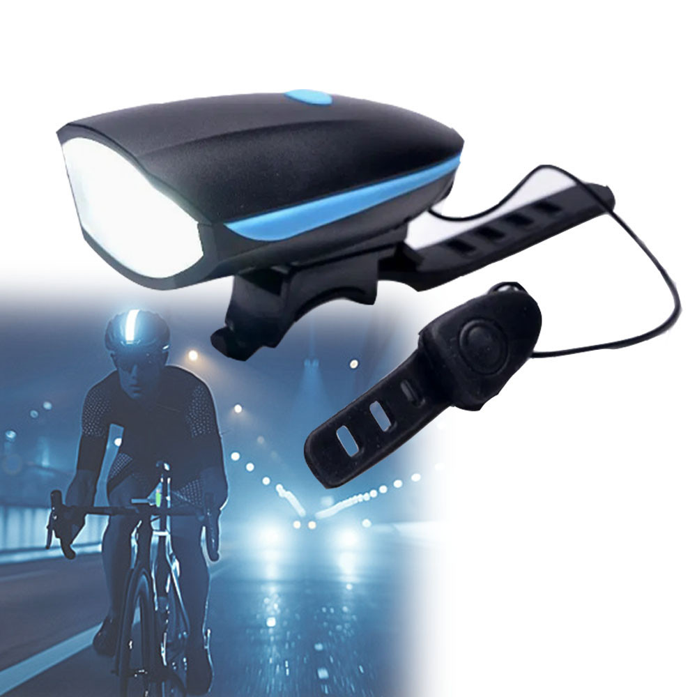 Яркая велофара с сигналом с выносной кнопкой Speaker Bicycle Light зарядка USB Бровары - изображение 1