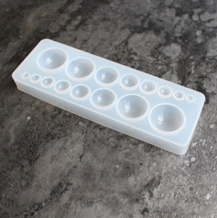 Молд силиконовый Полусферы 135 на 45 мм серый Киев - изображение 5