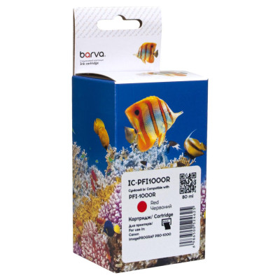 Картридж Barva Canon PFI-1000R 0554C001 80мл red (IC-PFI1000R) Винница - изображение 1