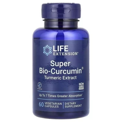 Вітамінно-мінеральний комплекс Life Extension Куркумін, 400 мг, Super Bio Curcumin, Turmeric Extract, 60 вегетаріанських (LEX-40706) Вінниця - фото 1