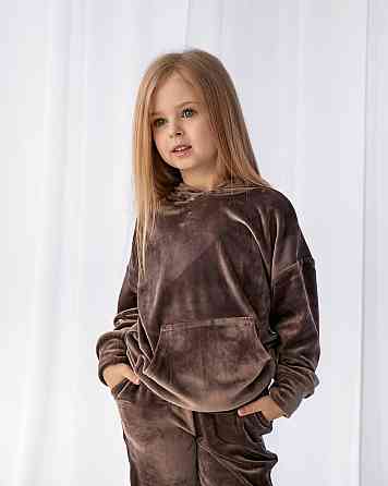 Дитячий велюровий костюм Кенгуру Коричневий 98-104 Харків