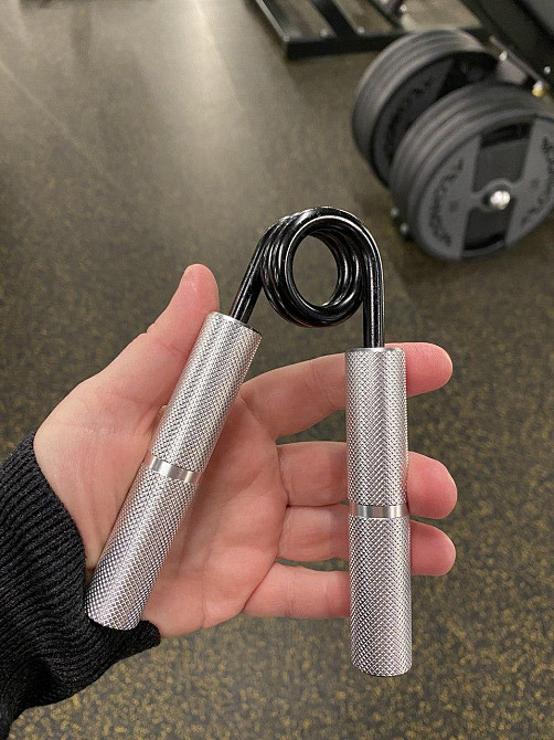 Эспандер-ножницы алюминиевый PowerPlay 4322 (112 кг) Hand Grip Серебряный Киев - изображение 7