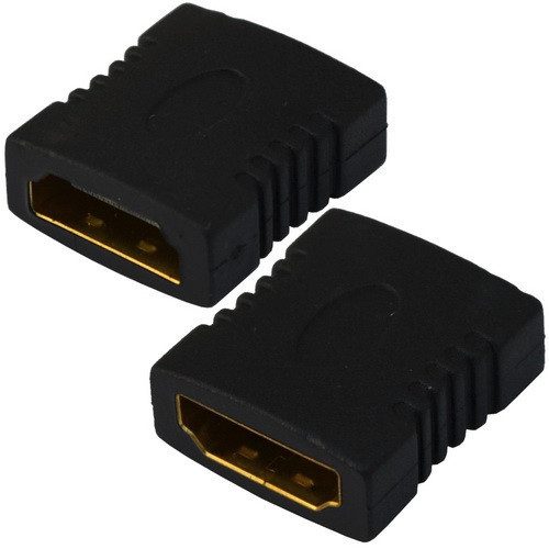 Переходник гнездо HDMI - гнездо HDMI, gold, пластик (Тип 2) Полтава - фото 1