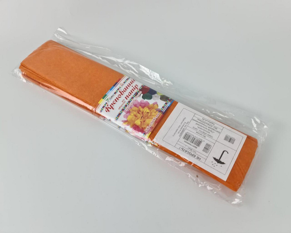 Бумага креповая (гофрированая) оранжевая (1 пачка) Харьков - изображение 2