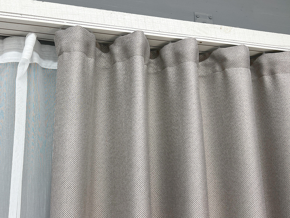 Комплект штор VR-Textil Лен Мешковина 150х270 2шт и Тюль 500х270 867ш-1703т Светло-серый с белым 71-180/4 Киев - изображение 8