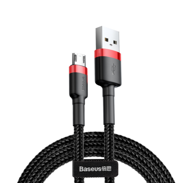 Кабель USB MicroUSB BASEUS CAMKLF-B91 Cafule 2,4A 1м червоний/чорний Житомир - фото 1