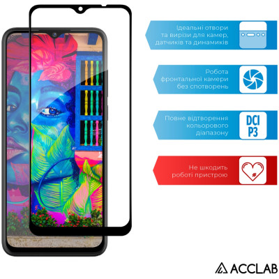 Стекло защитное ACCLAB Full Glue ZTE Blade A53 Black (1283126583278) Винница - изображение 5