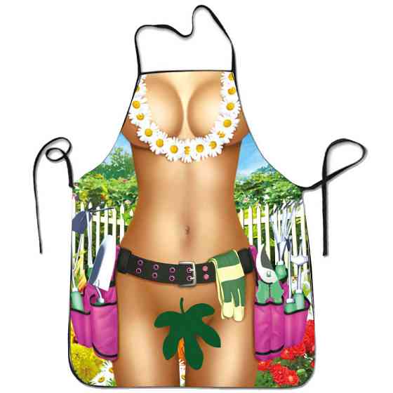 Фартух прикольний дівчина з ромашками 80 на 60 см різнобарвний Київ