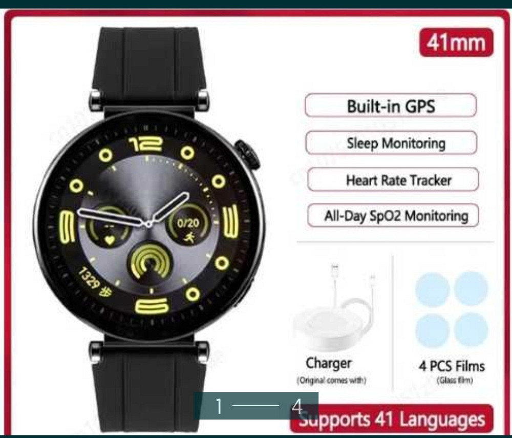 СМАРТ-Часи: Huawei Watch GT4, Black, 41 mm.Нові! Київ - фото 1