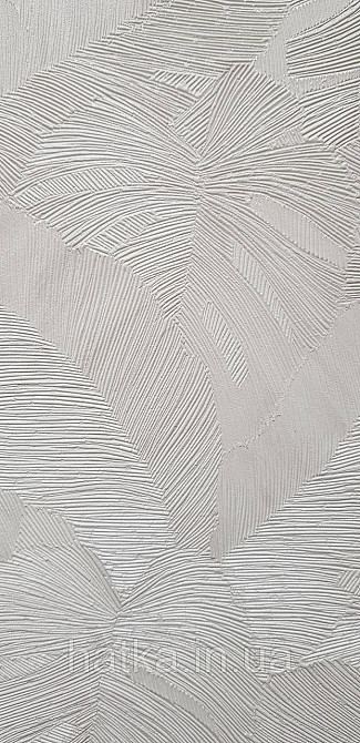 Шпалери вінілові на флізеліні Grandeco Time метрове листя монстери структурні білі сріблясті Київ - фото 2