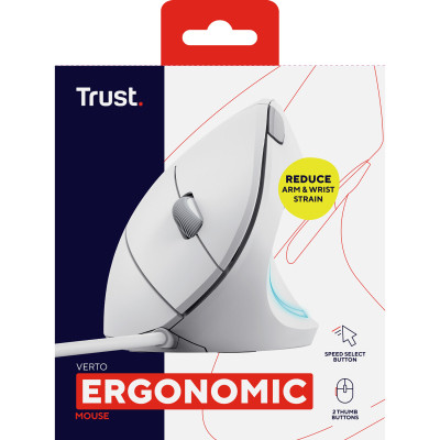 Мишка Trust Verto Ergonomic USB White (25133) Вінниця - фото 7