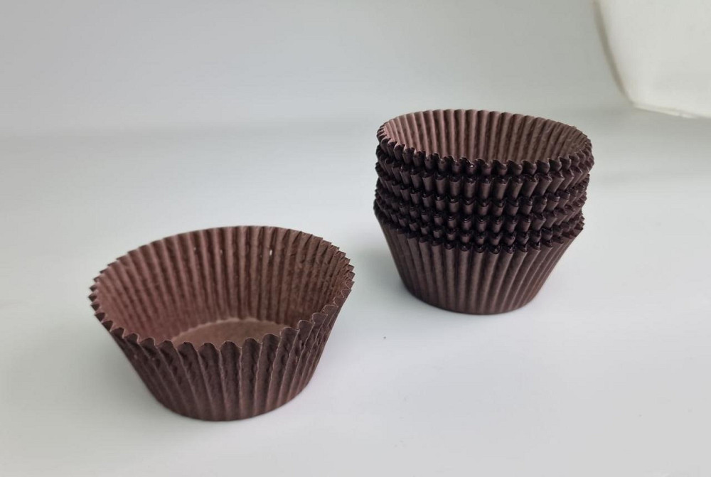 Тартолітка для кексів 125А кругла коричнева D55 H35 (100 шт.) (1 уп.) Харків - фото 1