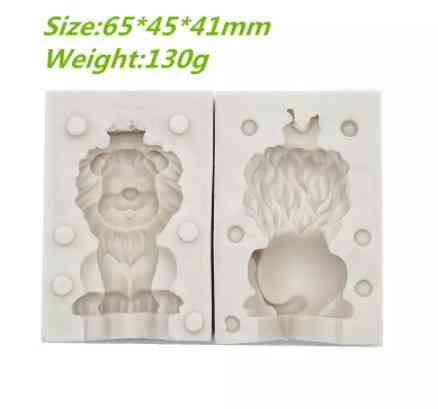 Молд силиконовый Лев 65 на 45 мм серый Киев