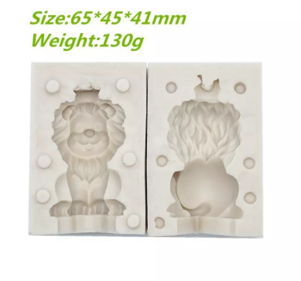 Молд силиконовый Лев 65 на 45 мм серый Киев - изображение 3