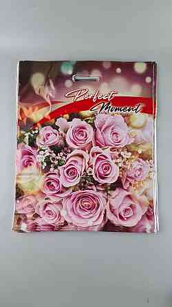 Пакет с прорезной  ручкой (банан) (41*51+3)