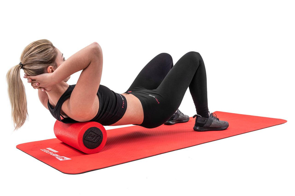 Масажний ролик (валик, роллер) EPE 30см Hop-Sport HS-E030YG червоний Київ - фото 5