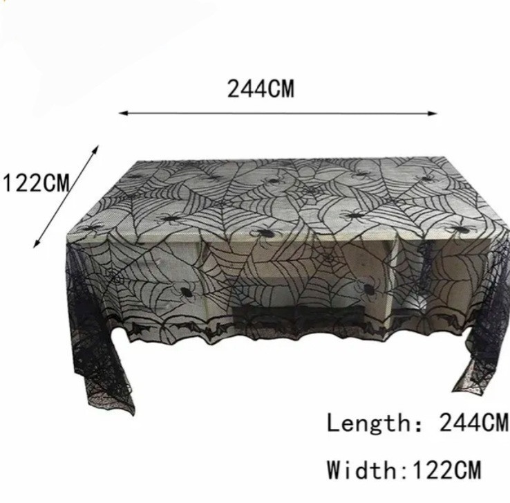 Скатертина на Хелловін 244 на 122 см чорний Київ - фото 2