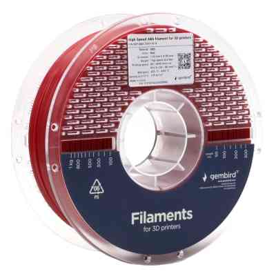 Пластик для 3D-принтера Gembird ABS High Speed, 1.75 мм, 1kg, red (3DP-ABS1.75HY-01-R) Винница