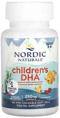 Риб'ячий жир для дітей Nordic Naturals Children's DHA 180 капсул Полуниця Київ