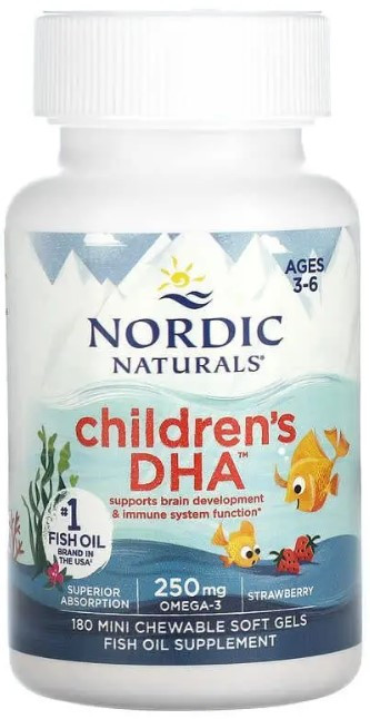 Риб'ячий жир для дітей Nordic Naturals Children's DHA 180 капсул Полуниця Київ - фото 1