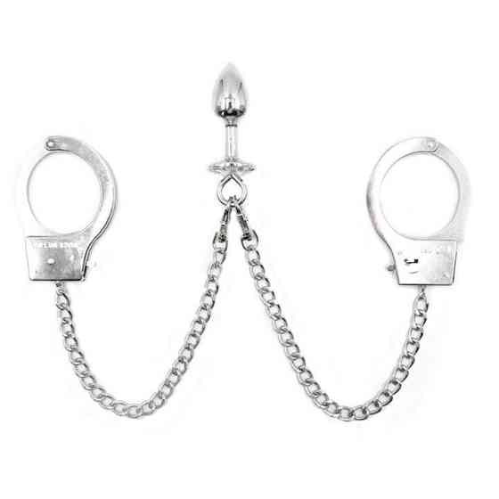 Наручники с цепями и анальной пробкой – Садо-мазо Винница