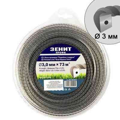 Жилка косильная Зеніт "ПРОФІ" "Двойная с кордом" 3,0 мм x 73 м (40730073) Винница