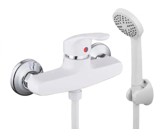 Смеситель для душа Plamix Fidel-003 SET White из термопластика (PM0730) Черновцы
